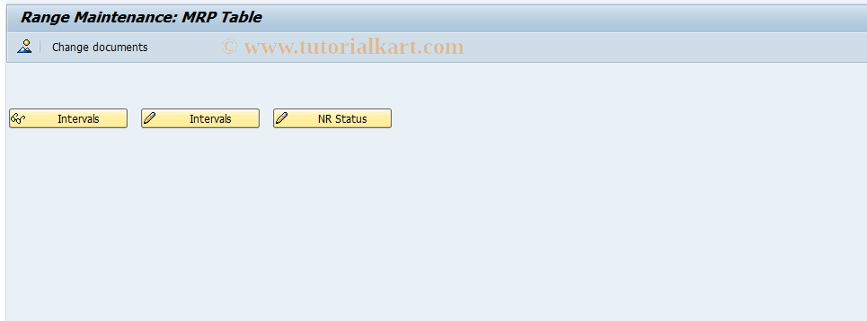 SAP TCode MD90 - Maintain Number Range for MRP