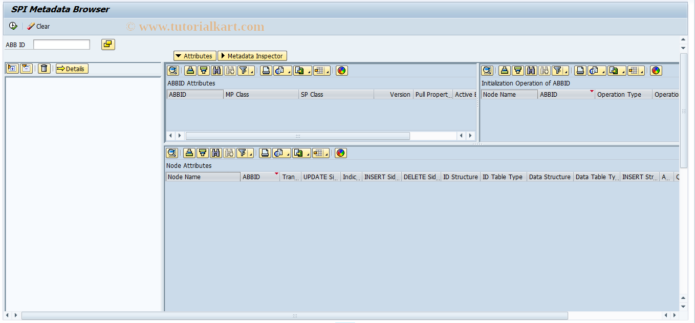 SAP TCode MDB - SPI Metadata Browser
