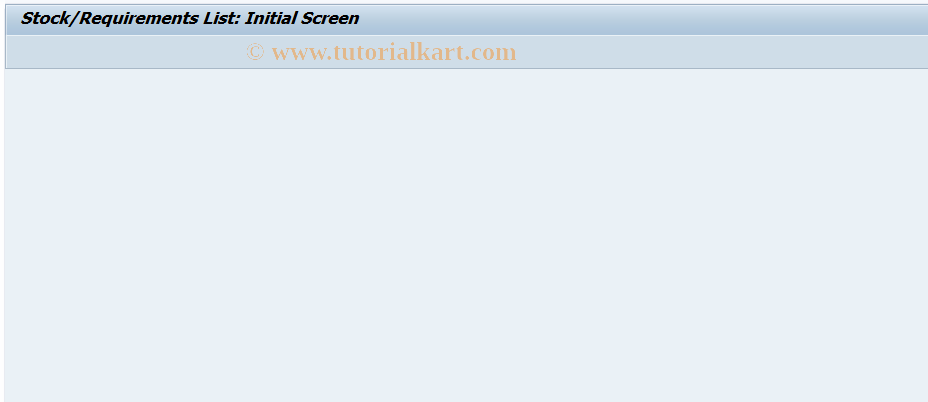 SAP TCode MDC7 - Start MD07 by using report