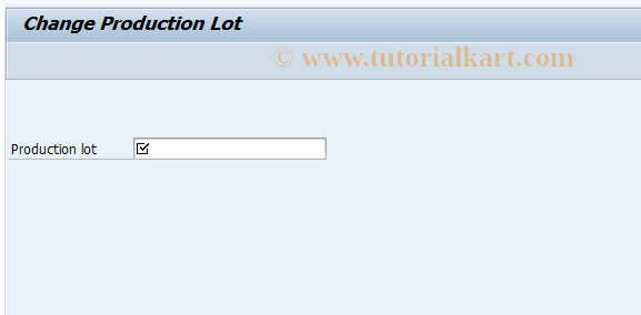 SAP TCode MDL2 - Change Production Lot