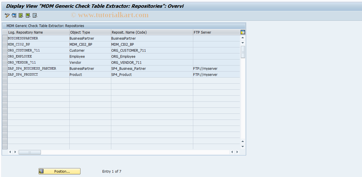 SAP TCode MDMGXC0 - Transaction for MDMGXC0