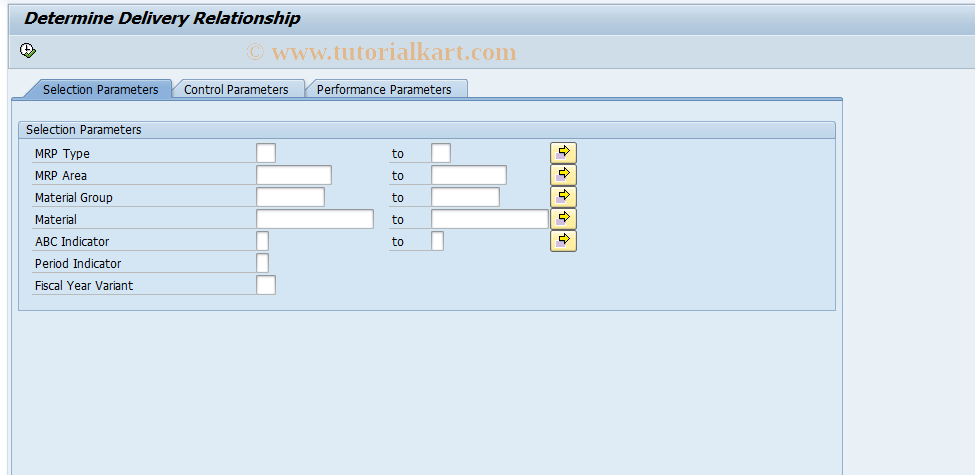 SAP TCode MDRD1 - Determine Delivery Relationship