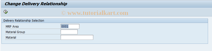 SAP TCode MDRD2 - Change Delivery Relationship