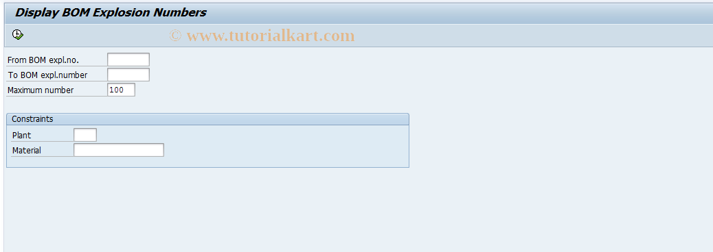 SAP TCode MDSA - Display Serial Numbers