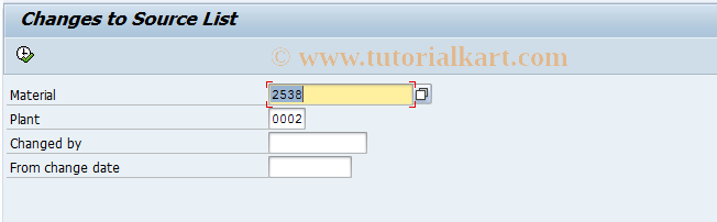 SAP TCode ME04 - Changes to Source List