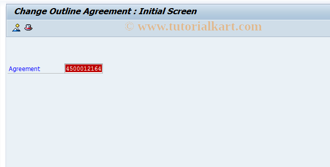 SAP TCode ME32 - Change Outline Agreement