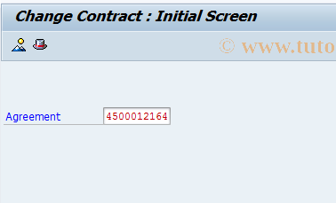 SAP TCode ME32K - Change Contract