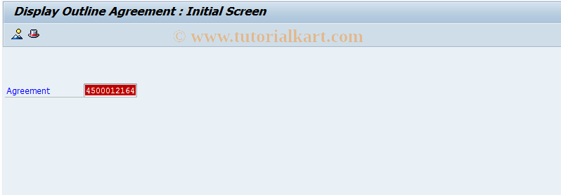 SAP TCode ME33 - Display Outline Agreement