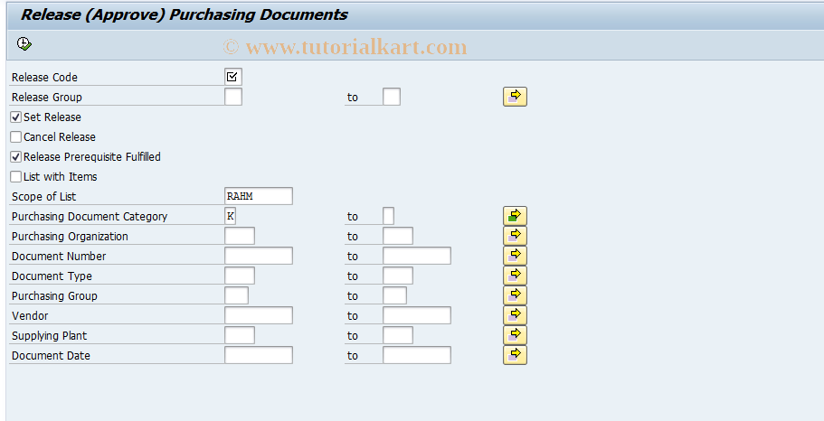 SAP TCode ME35 - Release Outline Agreement