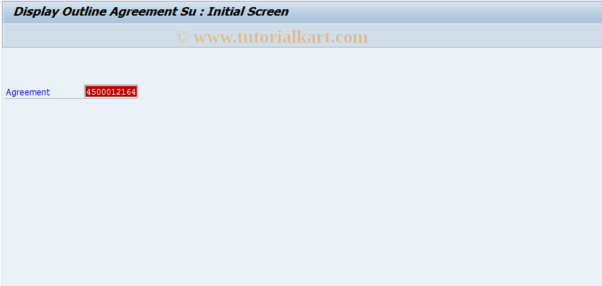 SAP TCode ME36 - Display Agreement Supplement (IR)