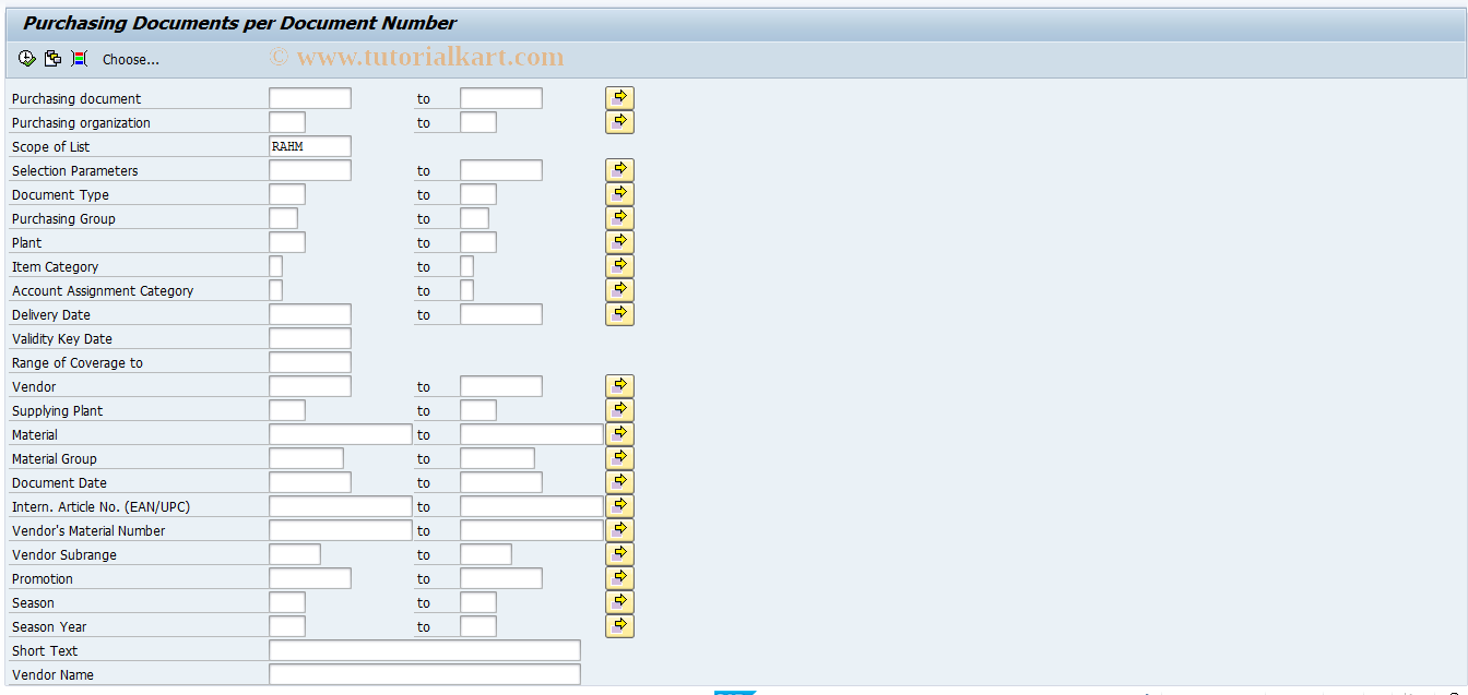 SAP TCode ME3N - Outline Agreements by Agreement Number 