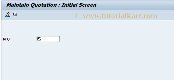 SAP TCode ME47 - Create Quotation