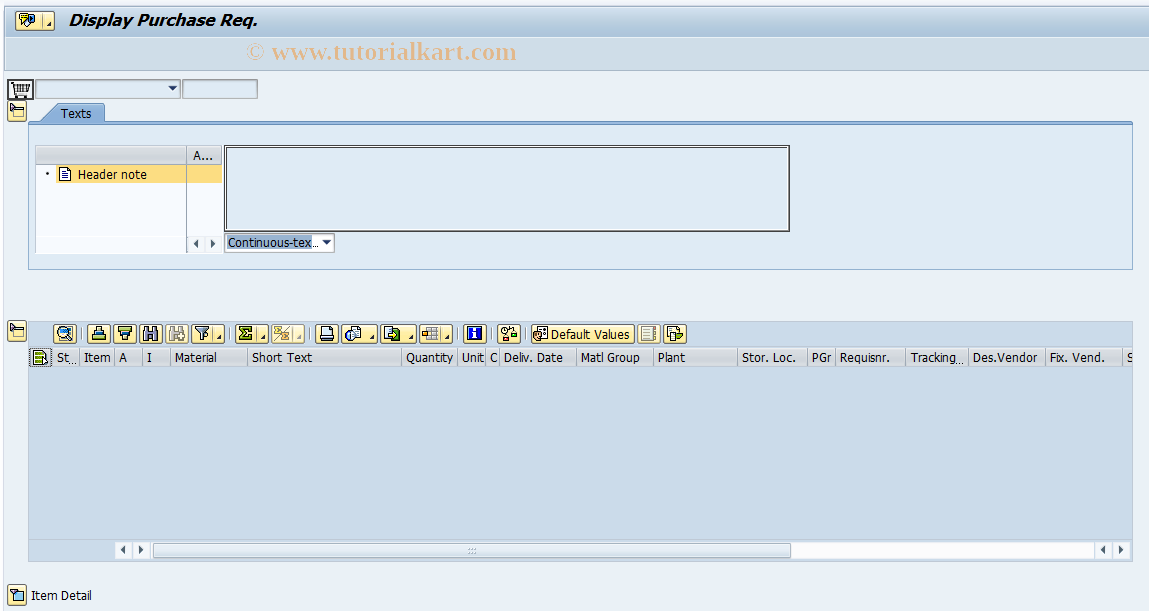 SAP TCode ME52NB - Buyer Approval: Purchase Requisition