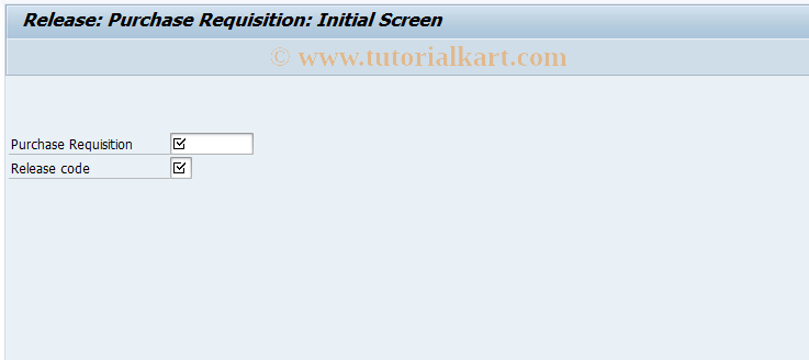 SAP TCode ME54 - Release Purchase Requisition