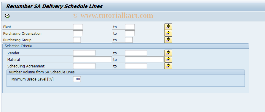 SAP TCode ME85 - Renumber Schedule Lines