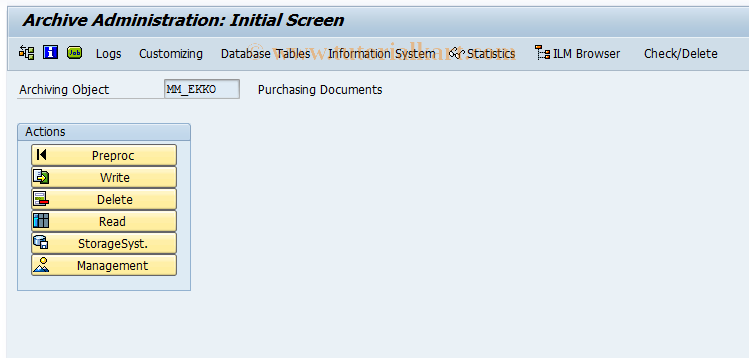 SAP TCode ME98 - Archive Purchasing Documents