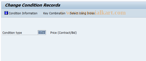 SAP TCode MEK31 - Condition Maintenance: Change