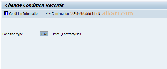 SAP TCode MEK32 - Condition Maintenance: Change