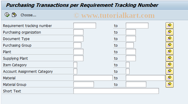 SAP TCode MELB -  Purchase  Transactions by Tracking Number 