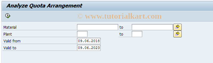 SAP TCode MEQ6 - Analyze Quota Arrangement