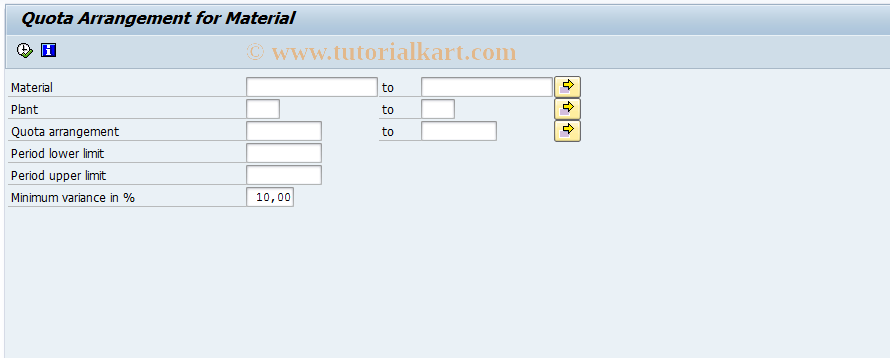 SAP TCode MEQ8 - Monitor Quota Arrangements