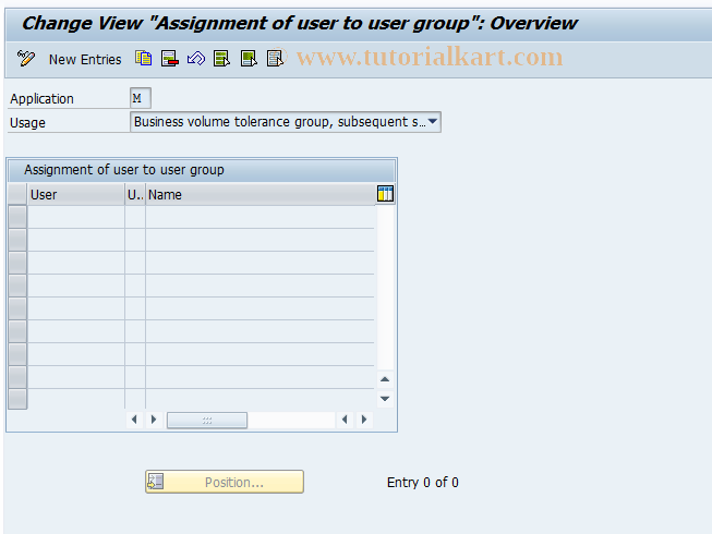 SAP TCode MEU0 - Assign User to User Group