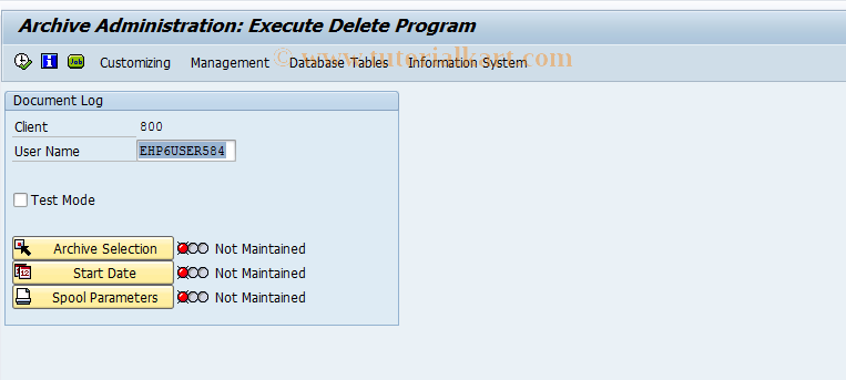 SAP TCode MF3D - Delete Archived Document