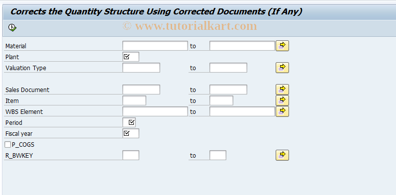 SAP TCode MGV_CORRECT - Checks + Corrects Quantity Structure