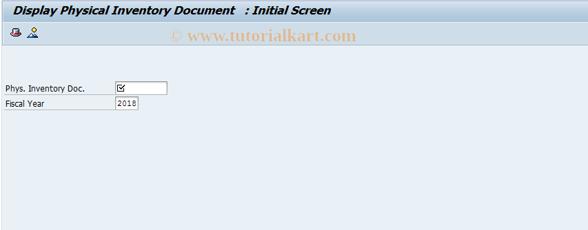 SAP TCode MI03 - Display Physical Inventory Document