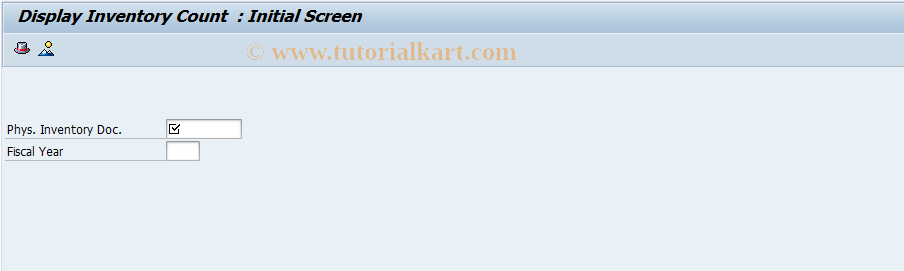 SAP TCode MI06 - Display Inventory Count