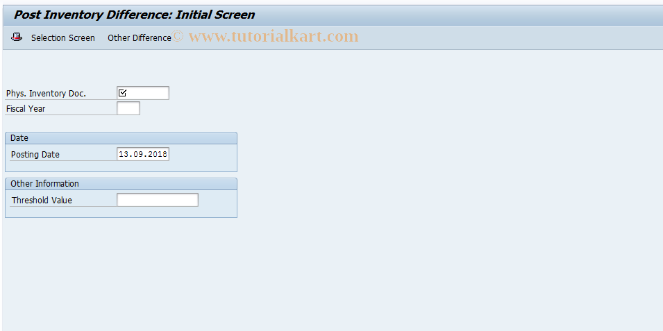 SAP TCode MI07 - Process List of Differences