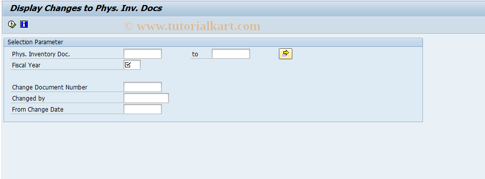 SAP TCode MI12 - Display changes