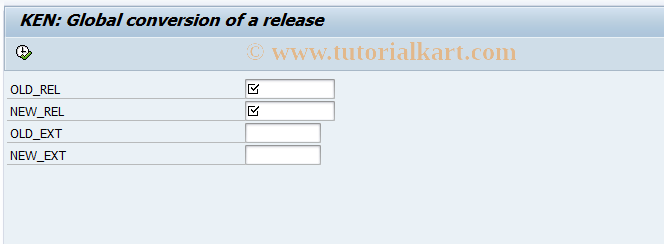 SAP TCode MIGR1 - KW: Conversion of enh./rel. (global)