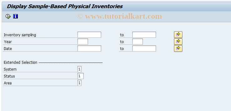 SAP TCode MIS2 - Change Inventory Sampling