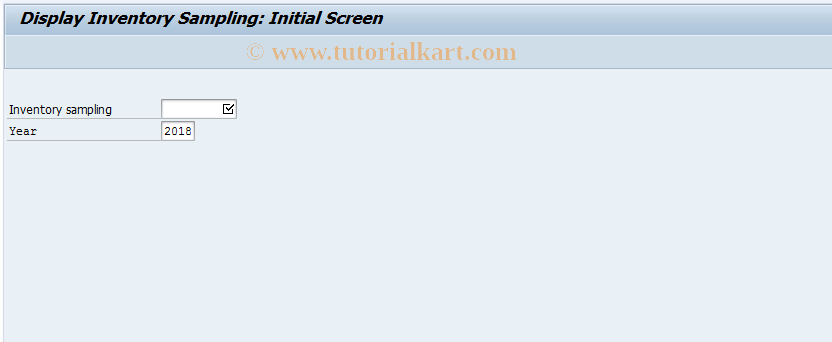 SAP TCode MIS3 - Display Inventory Sampling