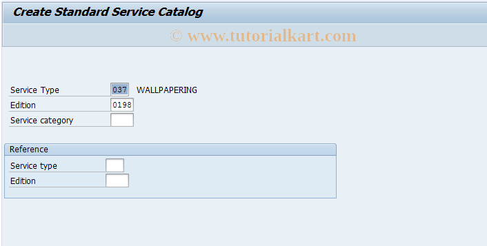 SAP TCode ML01 - Create Standard Service Catalog