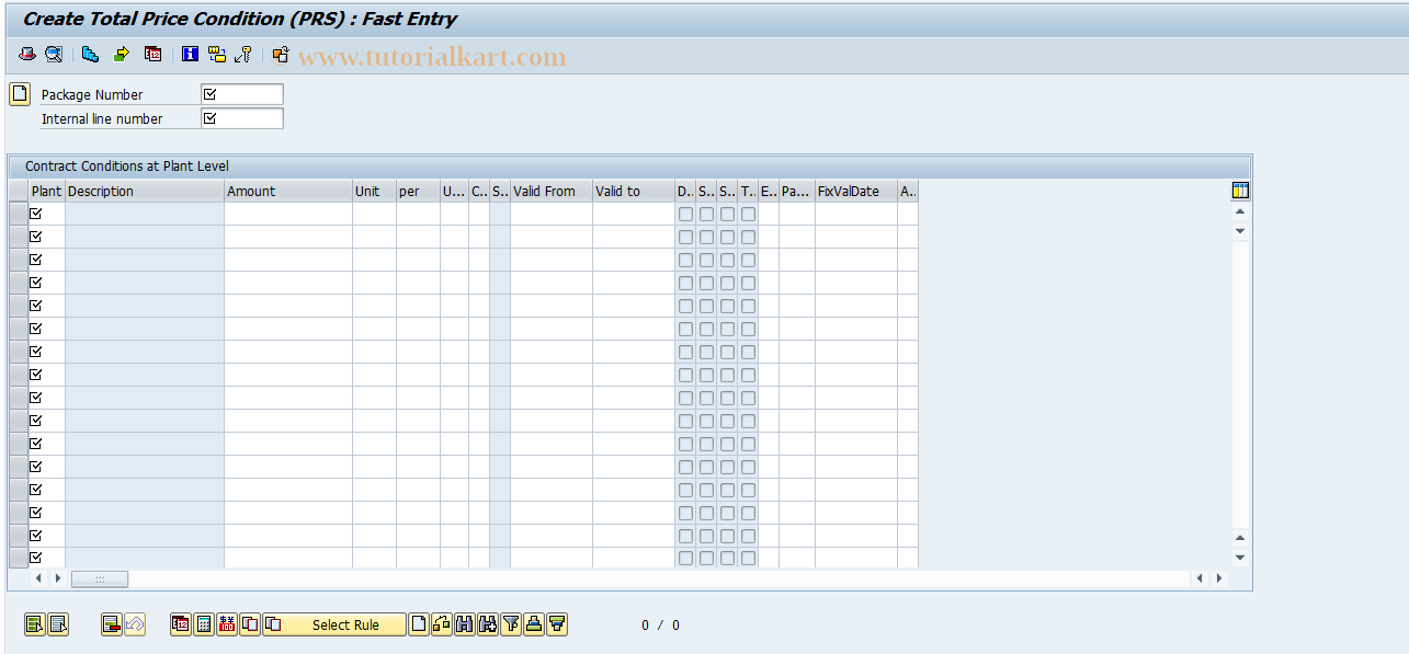 SAP TCode ML20 - Create Conditions