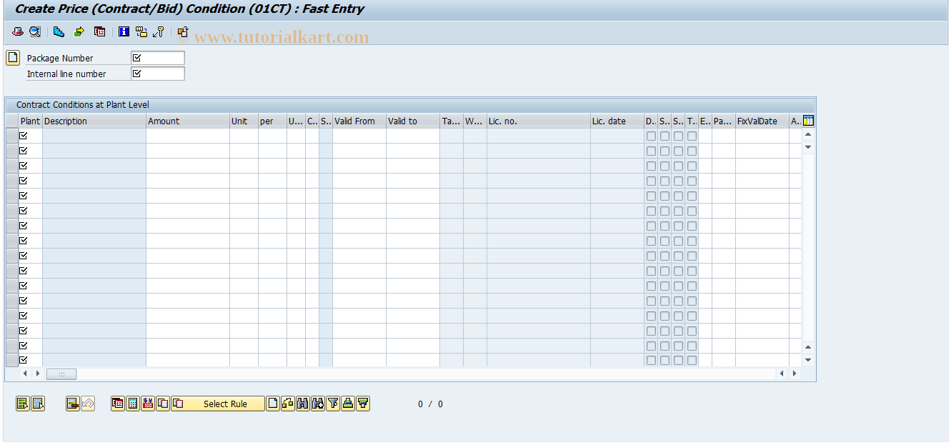 SAP TCode ML42 - Create Service Conditions