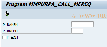 SAP TCode MMPURPAMEREQ - Call MEREQ from Portal