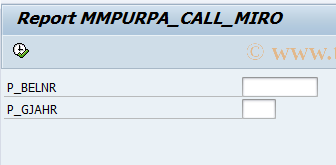 SAP TCode MMPURPAMIRO - Call MIRO from Portal