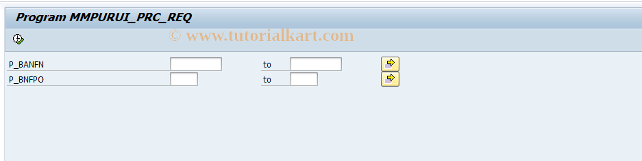 SAP TCode MMPURUIPRCREQ - Create PO from Requisition