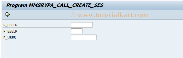 SAP TCode MMSRVCRTSES - Create SES from Portal