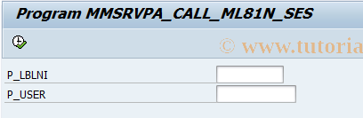 SAP TCode MMSRVENTRY - Call transaction ML81N from Portal