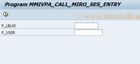 SAP TCode MMSRVSESINV - Call transaction MIRO from Portal