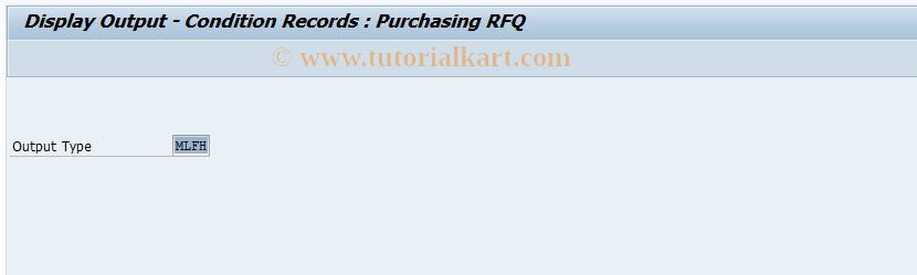 SAP TCode MN03 - Display Message: RFQ