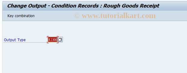 SAP TCode MN28 - Change message: rough goods receipt