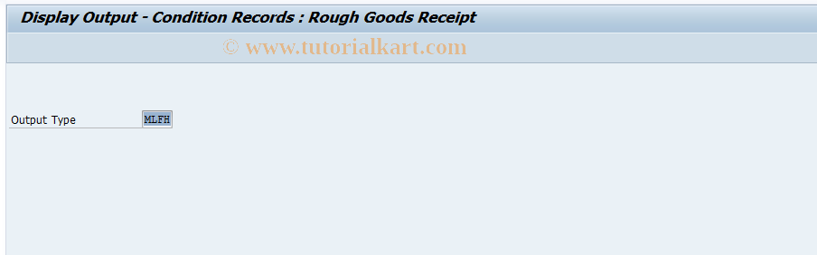 SAP TCode MN29 - Display message: rough goods receipt