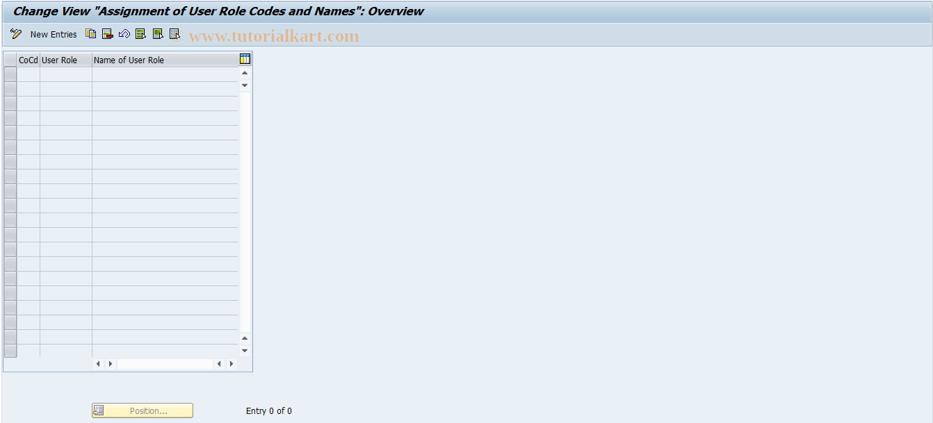 SAP TCode MNTF - Table Maintenance for PSO49