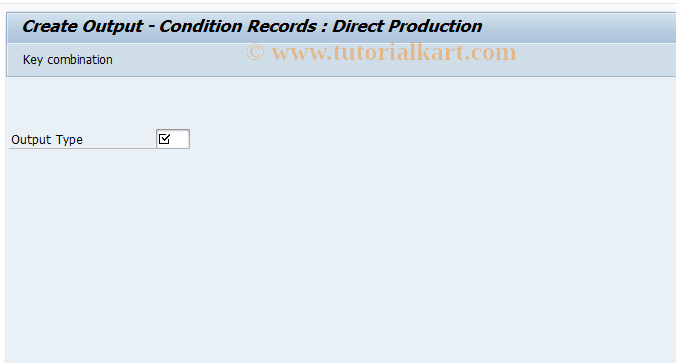 SAP TCode MP11 - Create message for direct production