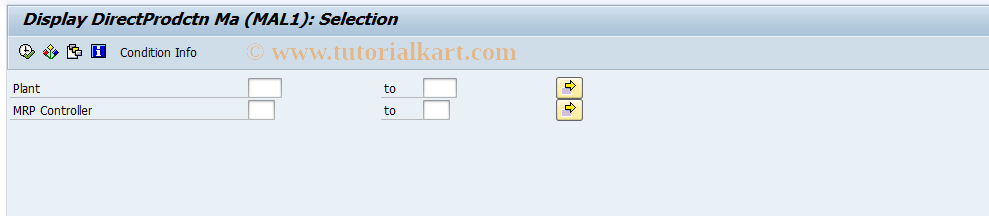 SAP TCode MP13 - Display message - direct production